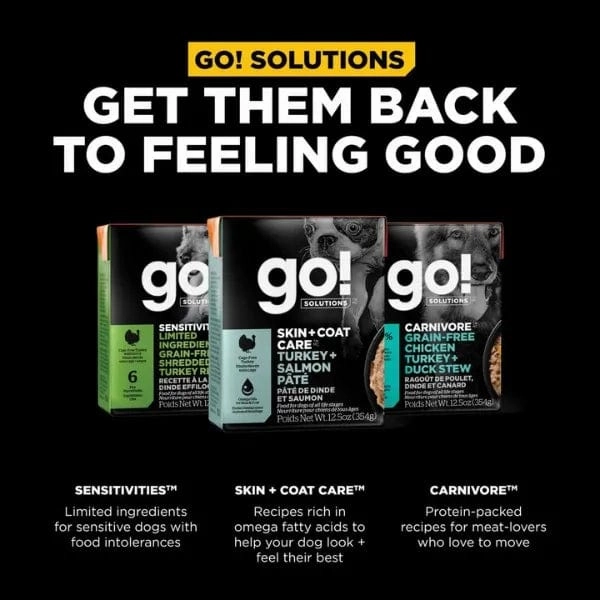 Go! Solutions Skin & Coat Care Turkey & Salmon Pate Wet Dog Food, 12.5oz
