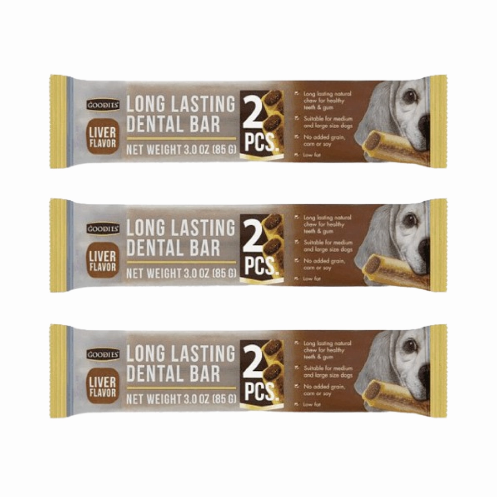 Goodies Long Lasting Dental Bar Liver Dog Treats