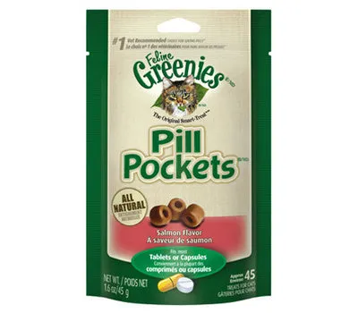 Greenies Pill Pockets Feline Salmon Flavor Cat Treats