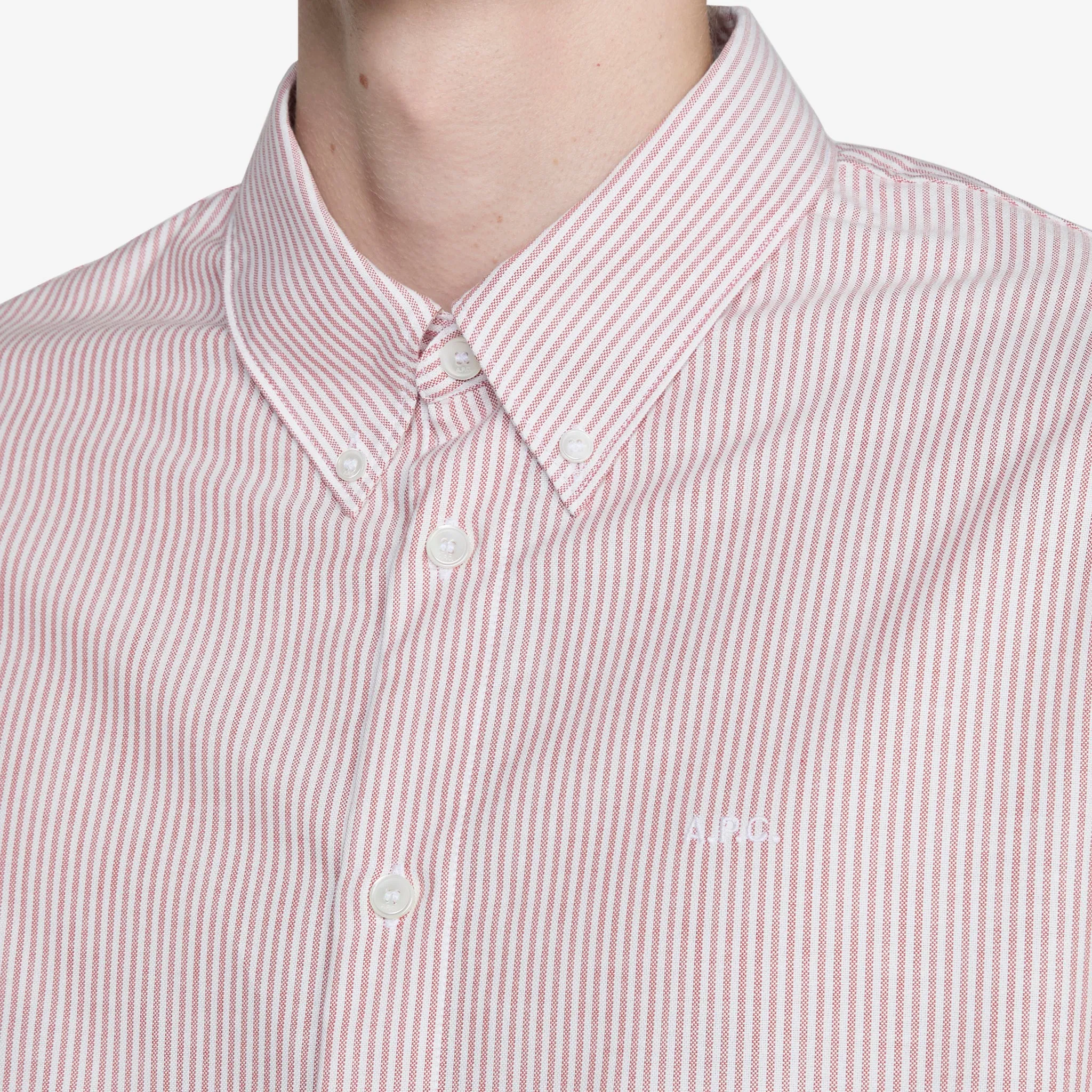 Greg Logo Shirt Red A.P.C. Clothing