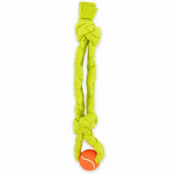 GURU Squeaking Tennis Snuffle Rope Dog Toy