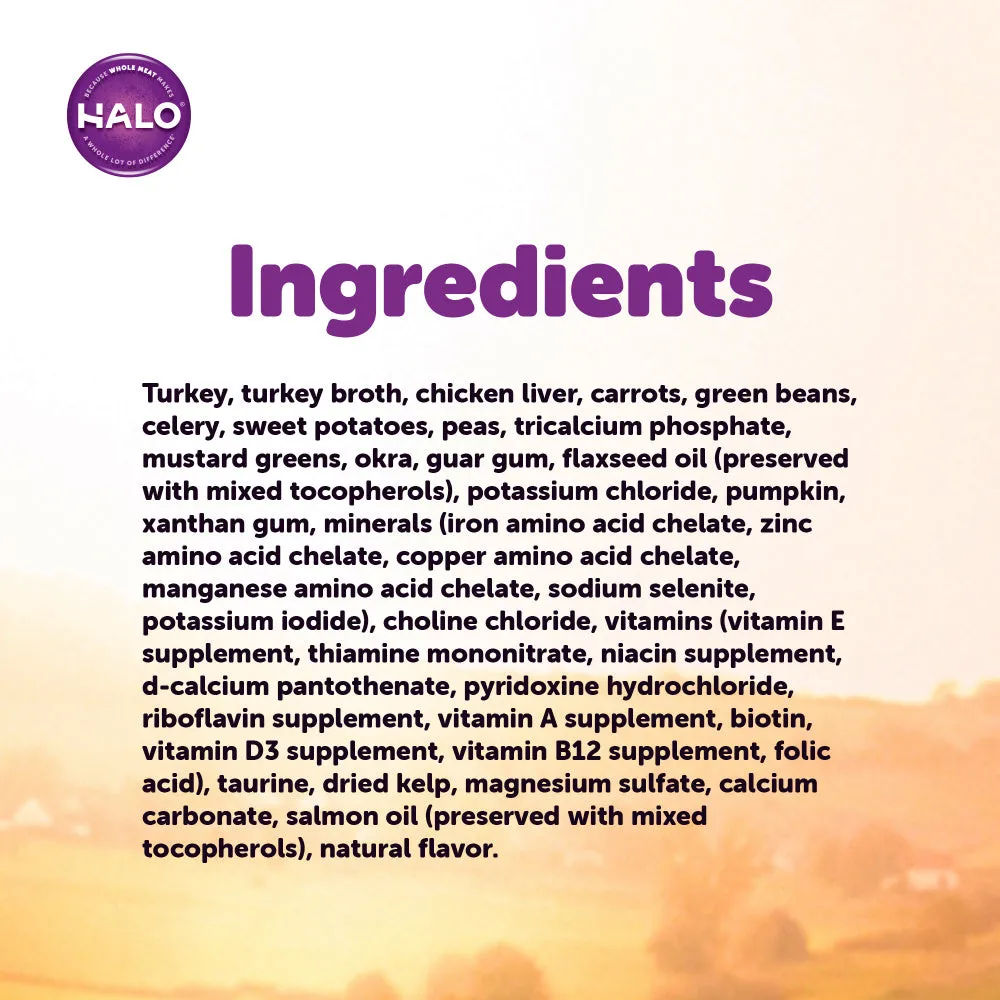 Halo Holistic Grain Free Adult Turkey Stew Canned Cat Food