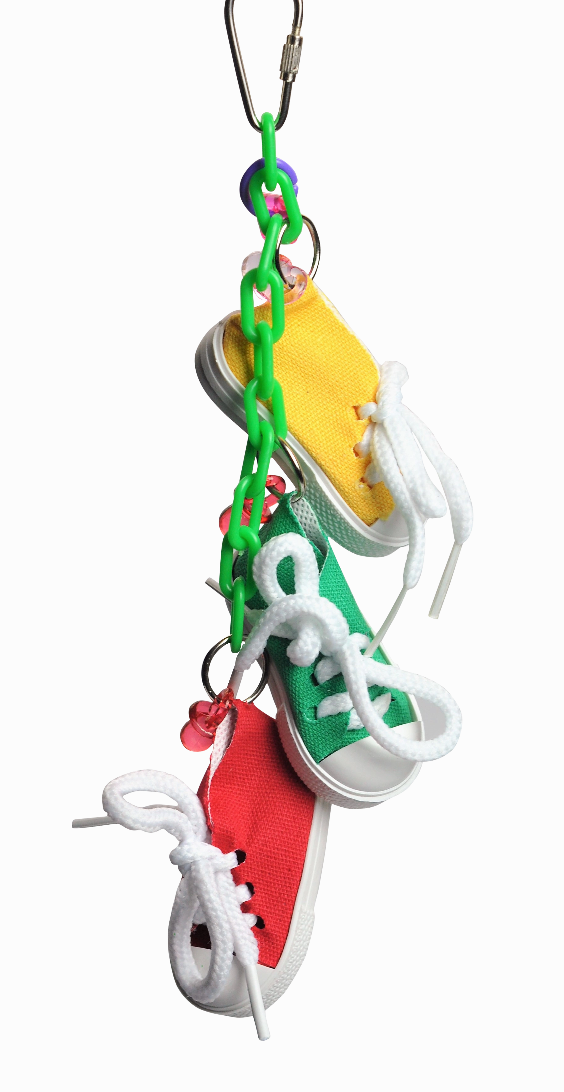 Happy Beaks Sneakers On A Line Bird Toy