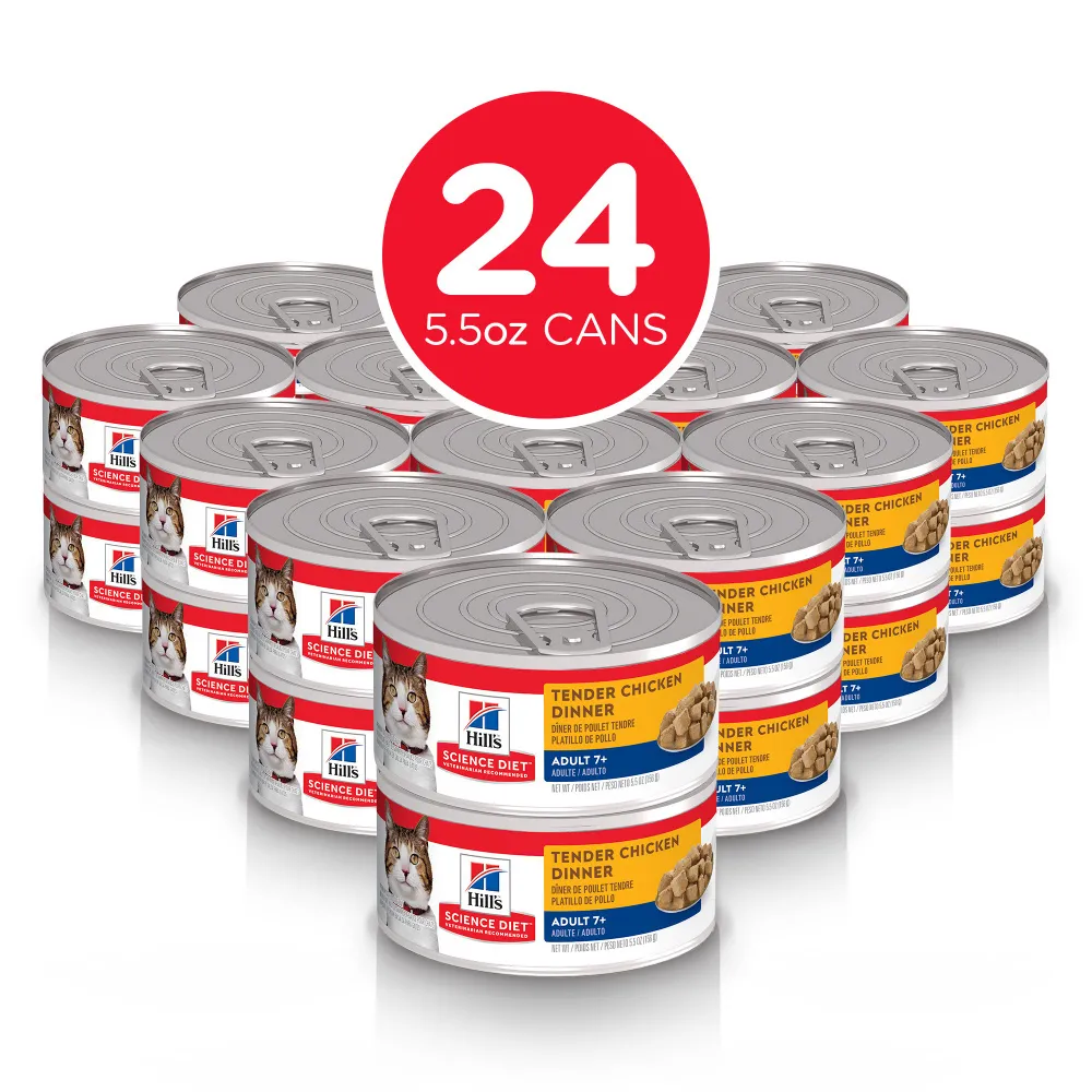 Hill's Science Diet Senior 7  Tender Chicken Canned Cat Food