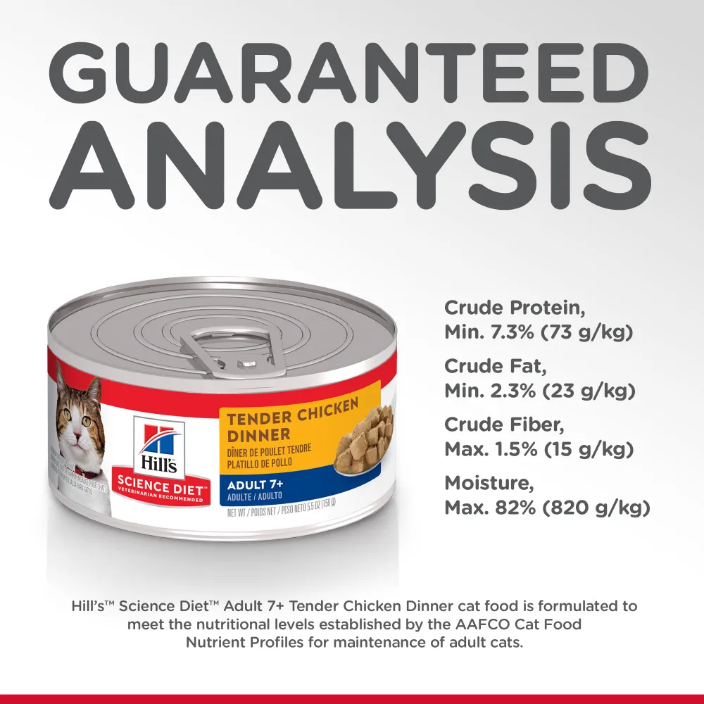 Hill's Science Diet Senior 7  Tender Chicken Canned Cat Food