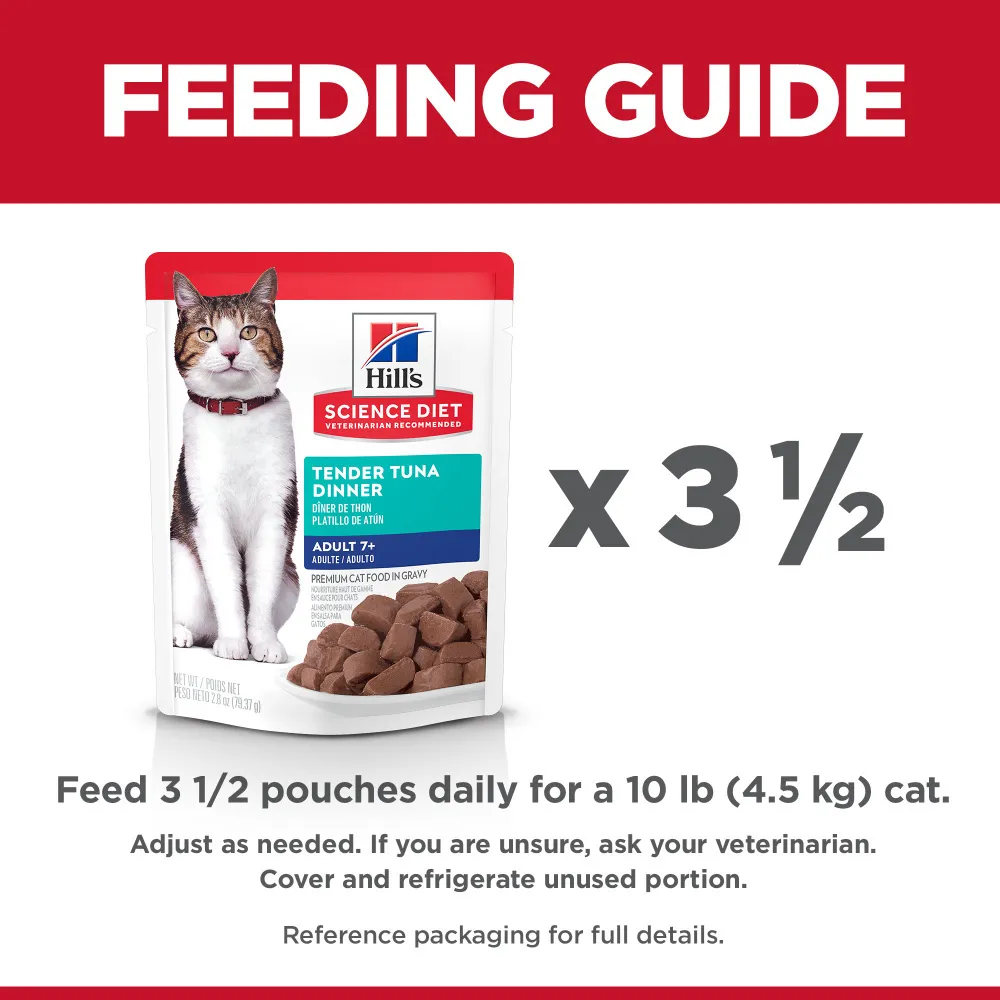Hill's Science Diet Senior 7  Tender Tuna Dinner Wet Cat Food