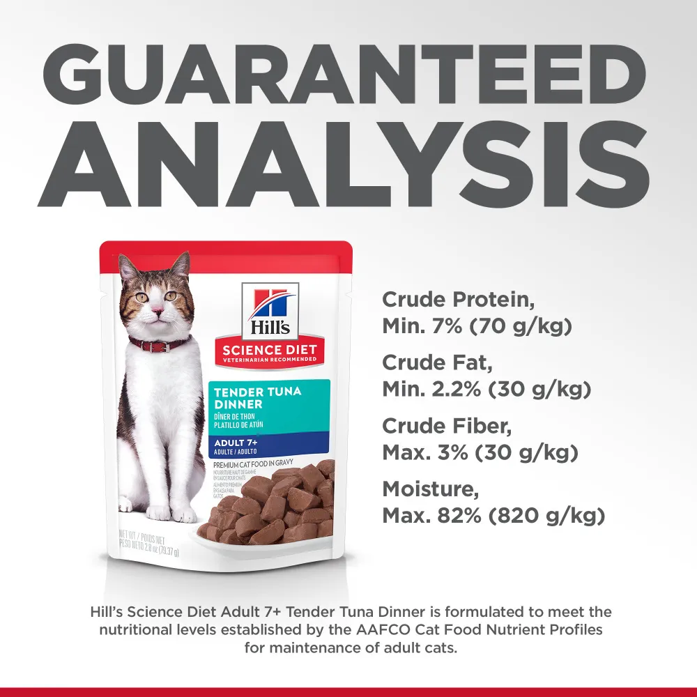 Hill's Science Diet Senior 7  Tender Tuna Dinner Wet Cat Food