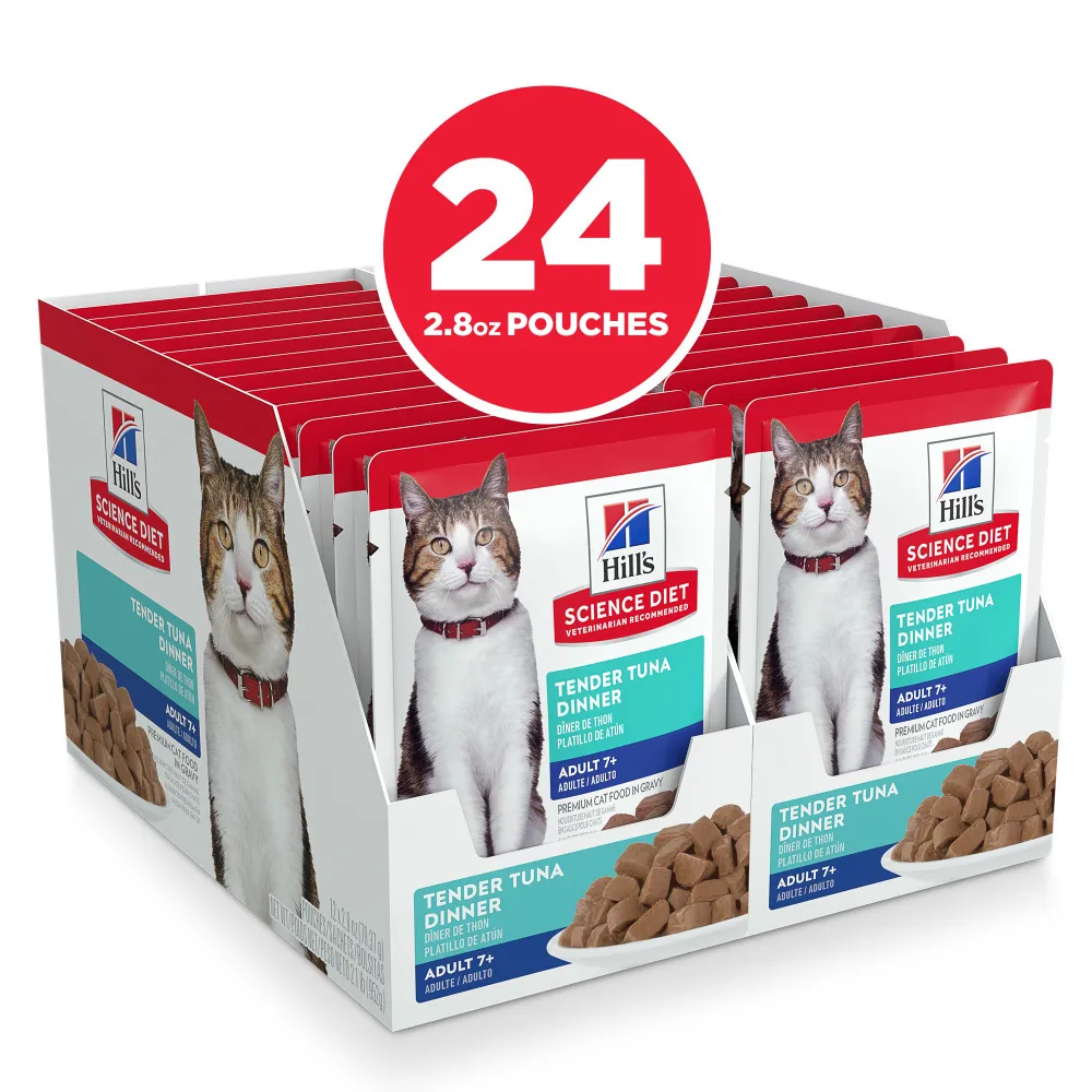 Hill's Science Diet Senior 7  Tender Tuna Dinner Wet Cat Food