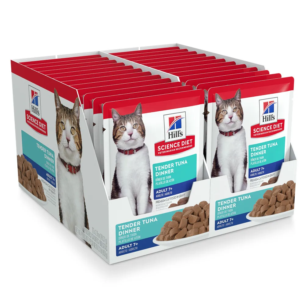 Hill's Science Diet Senior 7  Tender Tuna Dinner Wet Cat Food