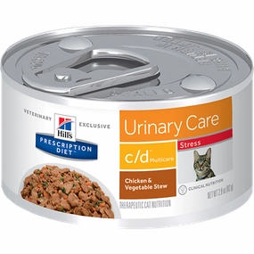 Hills Prescription Diet C/D Multicare Stress Chicken & Vegetable Stew Wet Cat Food