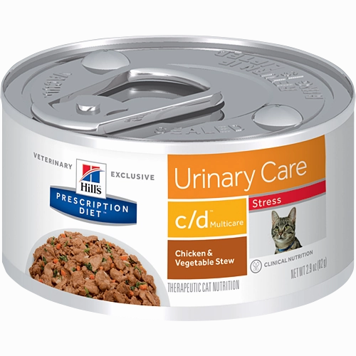 Hills Prescription Diet C/D Multicare Stress Chicken & Vegetable Stew Wet Cat Food
