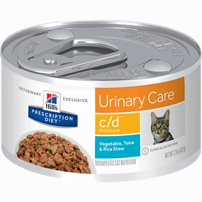 Hills Prescription Diet C/D Multicare Vegetables, Tuna & Rice Stew Wet Cat Food