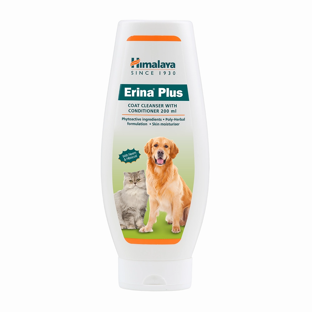 Himalaya Erina Plus Coat Cleanser with Conditioner for Dogs & Cats (Antibacterial & Antidandruff) 200ml