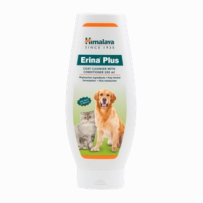 Himalaya Erina Plus Coat Cleanser with Conditioner for Dogs & Cats (Antibacterial & Antidandruff) 200ml