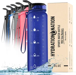 Hydration Nation Water Bottle With Time Marker 32 oz ecco Shoes