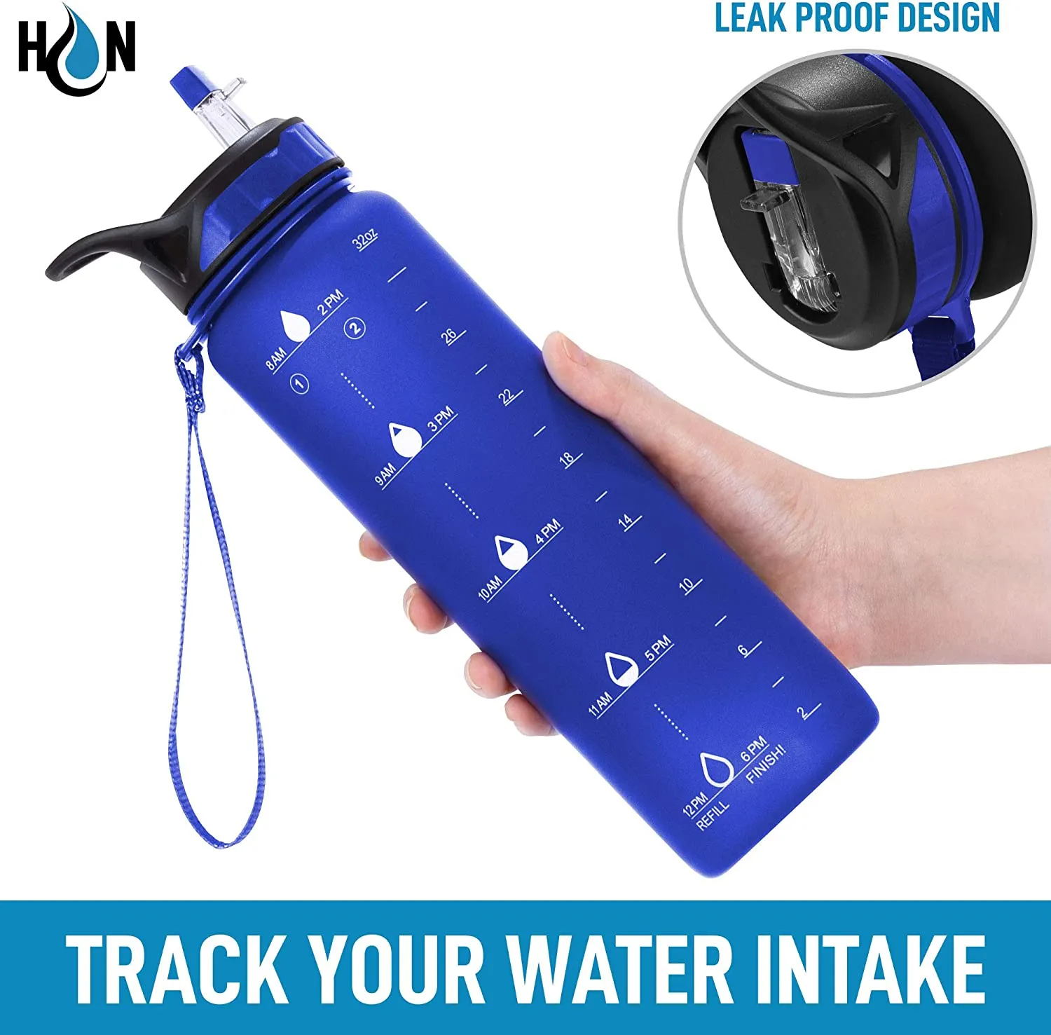 Hydration Nation Water Bottle With Time Marker 32 oz ecco Shoes