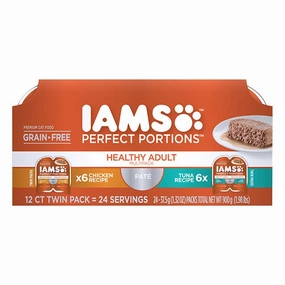 Iams Perfect Portions Healthy Adult Pate Chicken & Tuna Multipack Wet Cat Food