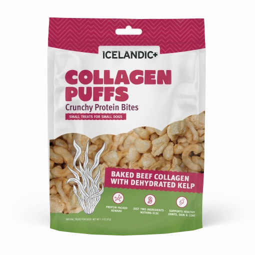 Icelandic  Beef Collagen Puffs with Kelp Treats for Small Dogs (SPECIAL ORDER ITEM)