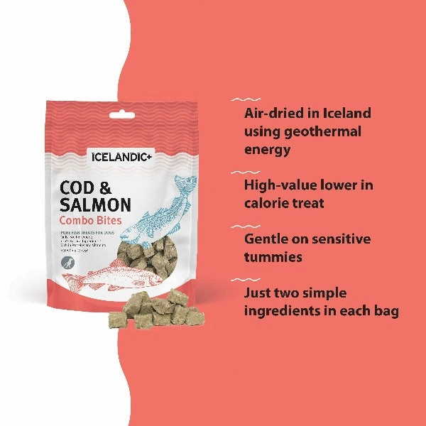 Icelandic  Cod & Salmon Combo Bites Fish Dog Treats (SPECIAL ORDER ITEM)
