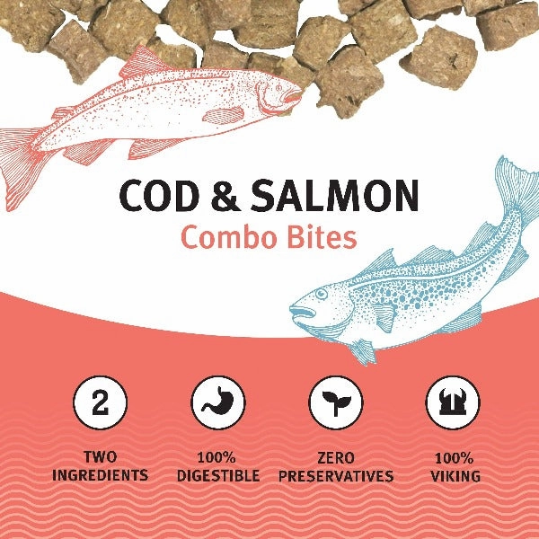 Icelandic  Cod & Salmon Combo Bites Fish Dog Treats (SPECIAL ORDER ITEM)