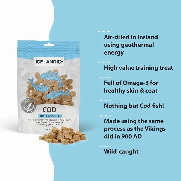 Icelandic  Cod Chips Mini Fish Chips Dog Treat (SPECIAL ORDER ITEM)