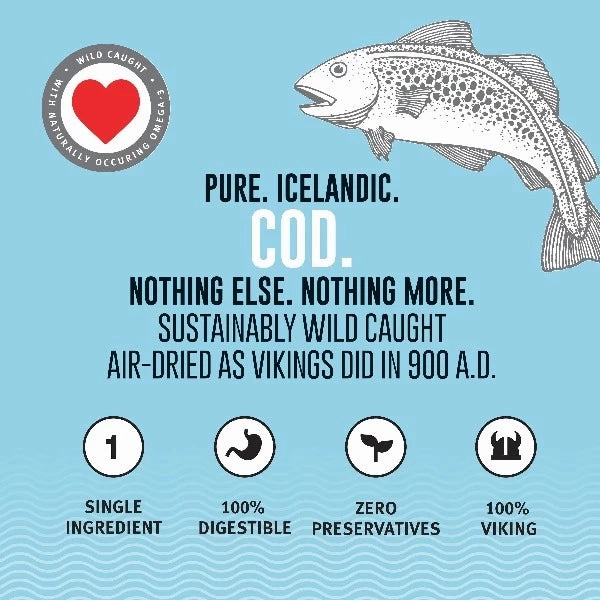 Icelandic  Cod Chips Mini Fish Chips Dog Treat (SPECIAL ORDER ITEM)