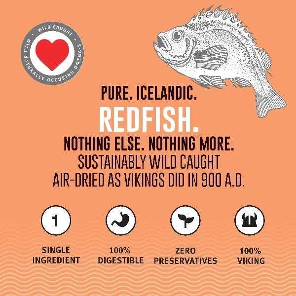 Icelandic  Redfish Skin Rolls Dog Treats (SPECIAL ORDER ITEM)