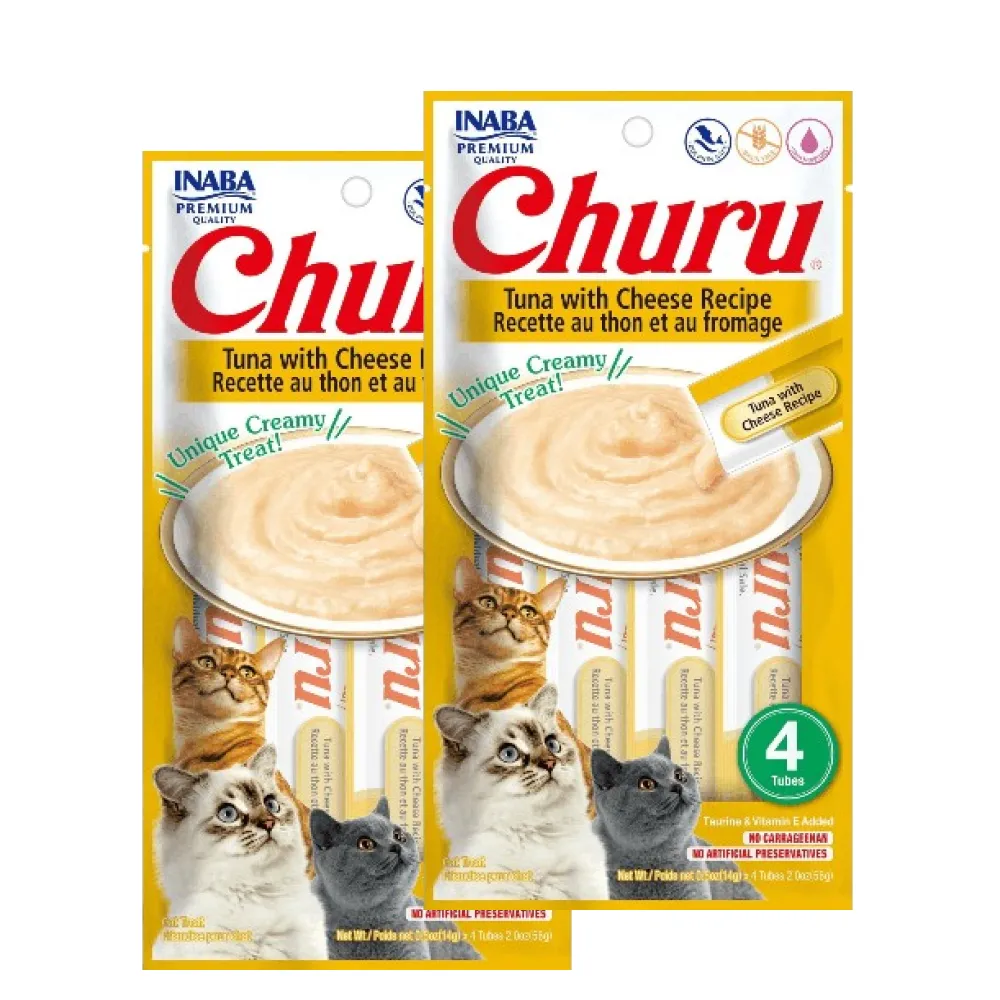 INABA Churu Tuna with Cheese Cat Treats