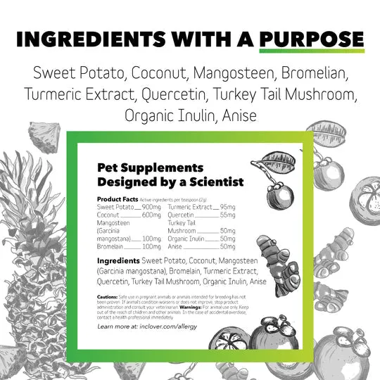 InClover BioResiliant Allergy Powder Supplement for Dogs & Cats