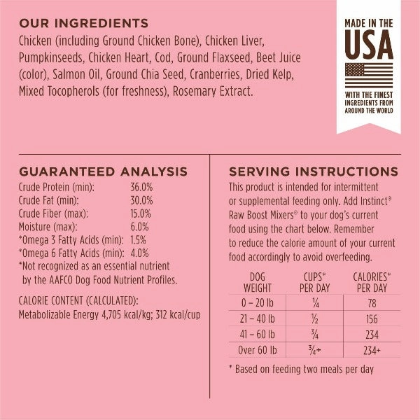 Instinct Raw Boost Mixers Skin & Coat Health Dog Food Topper