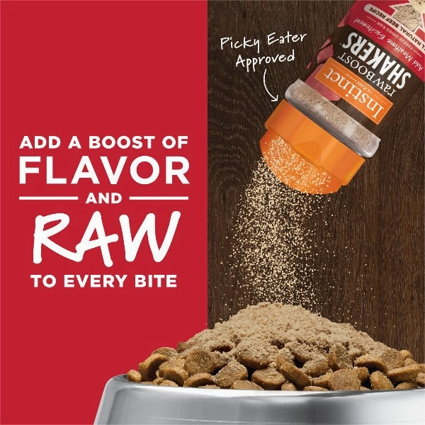 Instinct Raw Boost Shakers Beef Recipe Dog Food Topper