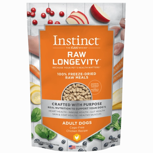 Instinct Raw Longevity Chicken Recipe 100% Freeze Dried Dog Food