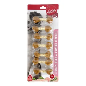 It's Treat Time Meat Delites Chicken Jerky & Rawhide Dumbbell 7pk