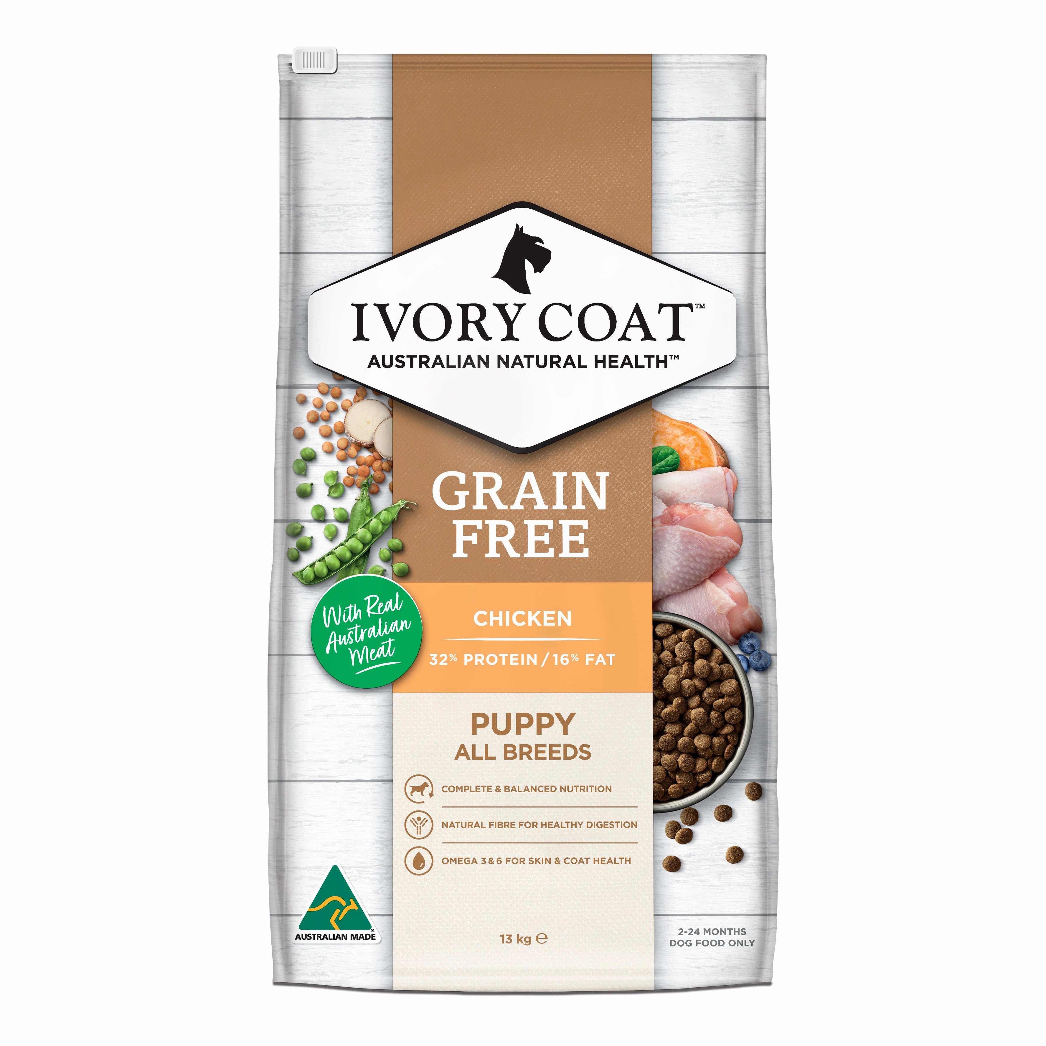 Ivory Coat - Grain Free Dry Puppy Food Chicken (13kg)