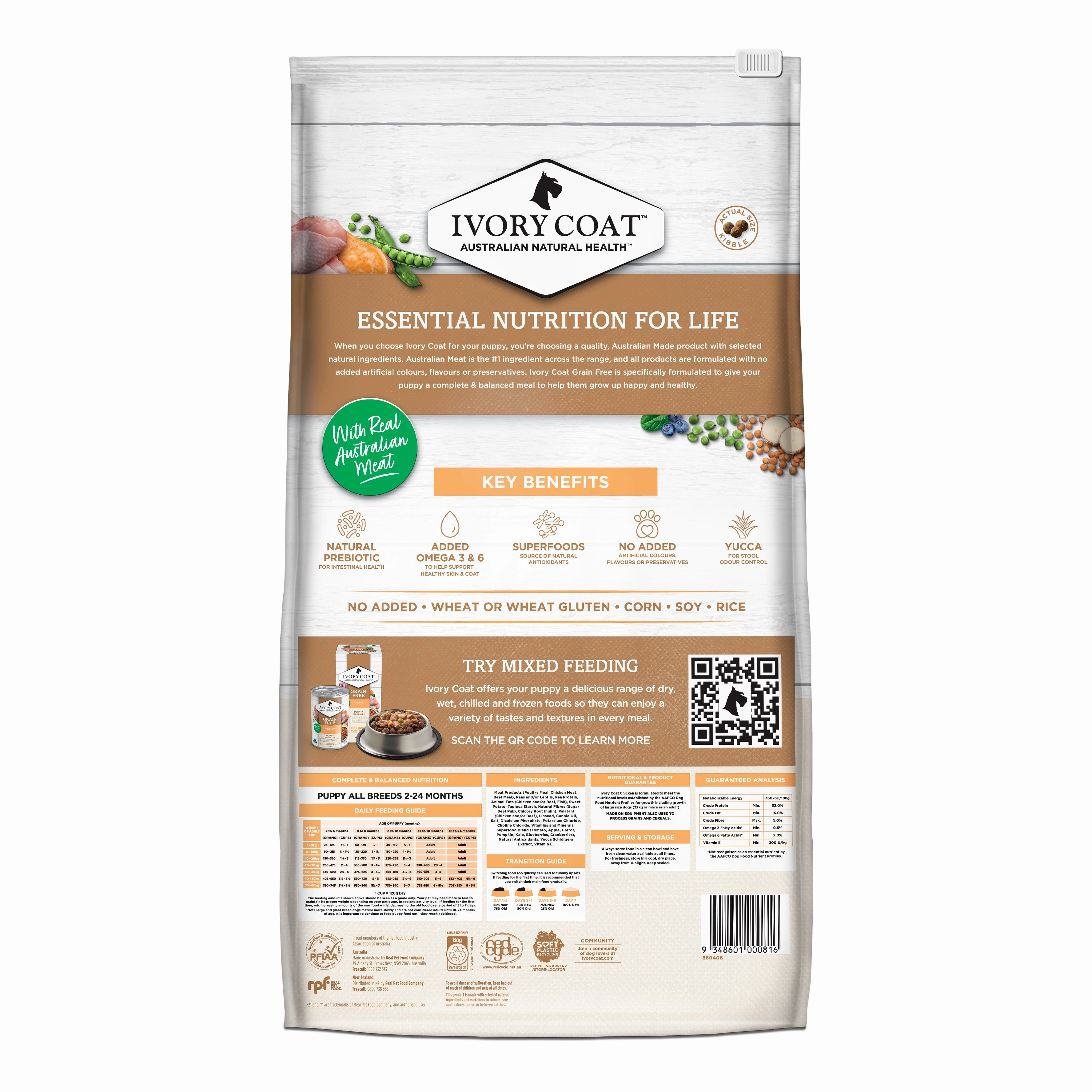 Ivory Coat - Grain Free Dry Puppy Food Chicken (13kg)
