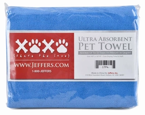 Jeffers Ultra Absorbent Pet Drying Towel for Faster Drying of Dogs & Cats After Bath