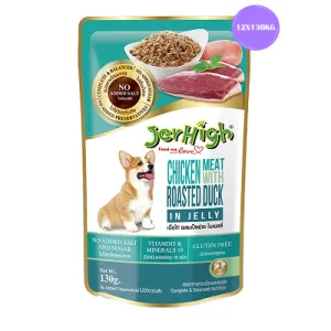 JerHigh Chicken with Roasted Duck in Jelly Wet Dog Food