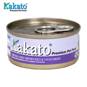 Kakato Premium Cat & Dog Food - Chicken, Beef, Brown Rice, Vegetables 70g
