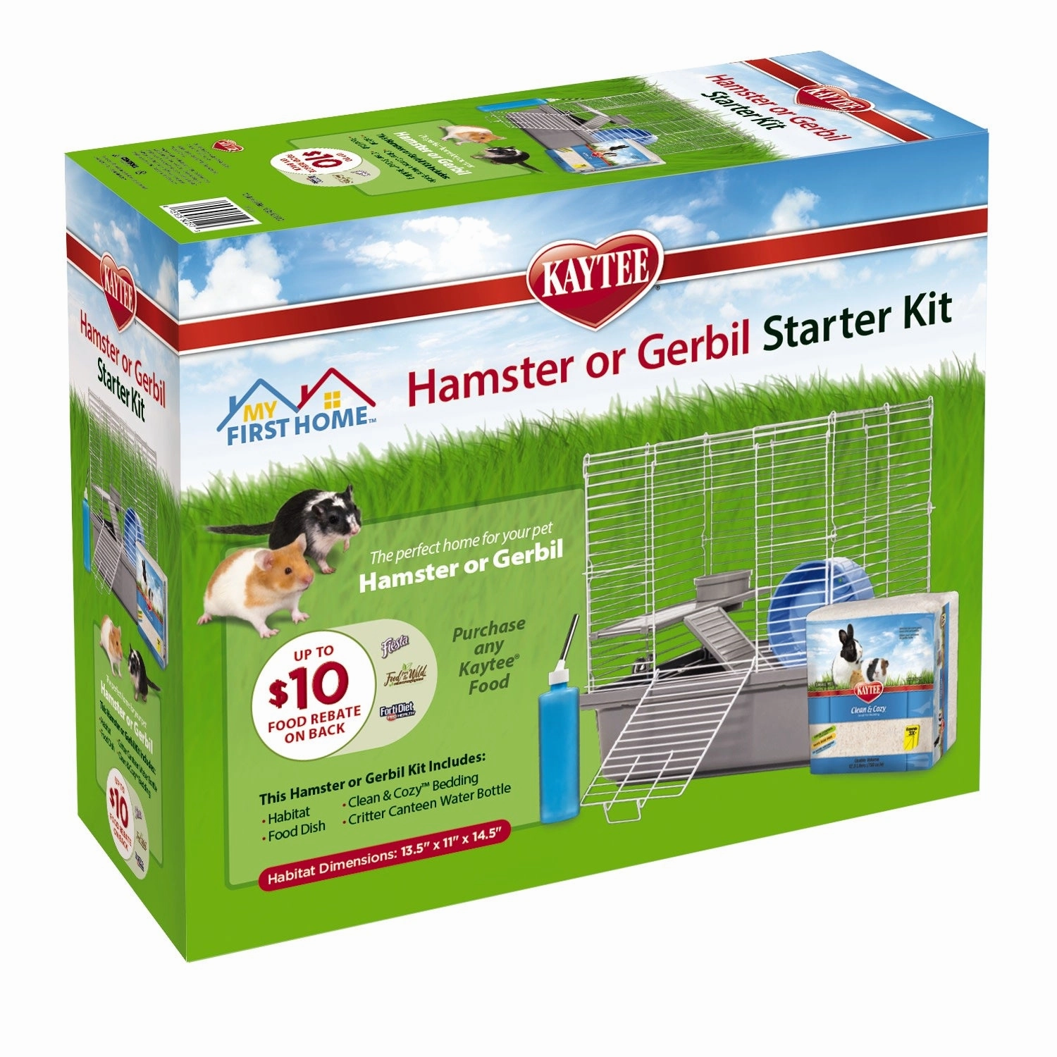 Kaytee My First Home Hamster or Gerbil Starter Kit 13.5 x 11 x 14.5