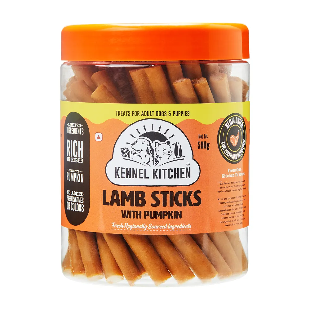 Kennel Kitchen Lamb Sticks with Pumpkin Stick Dog Treats
