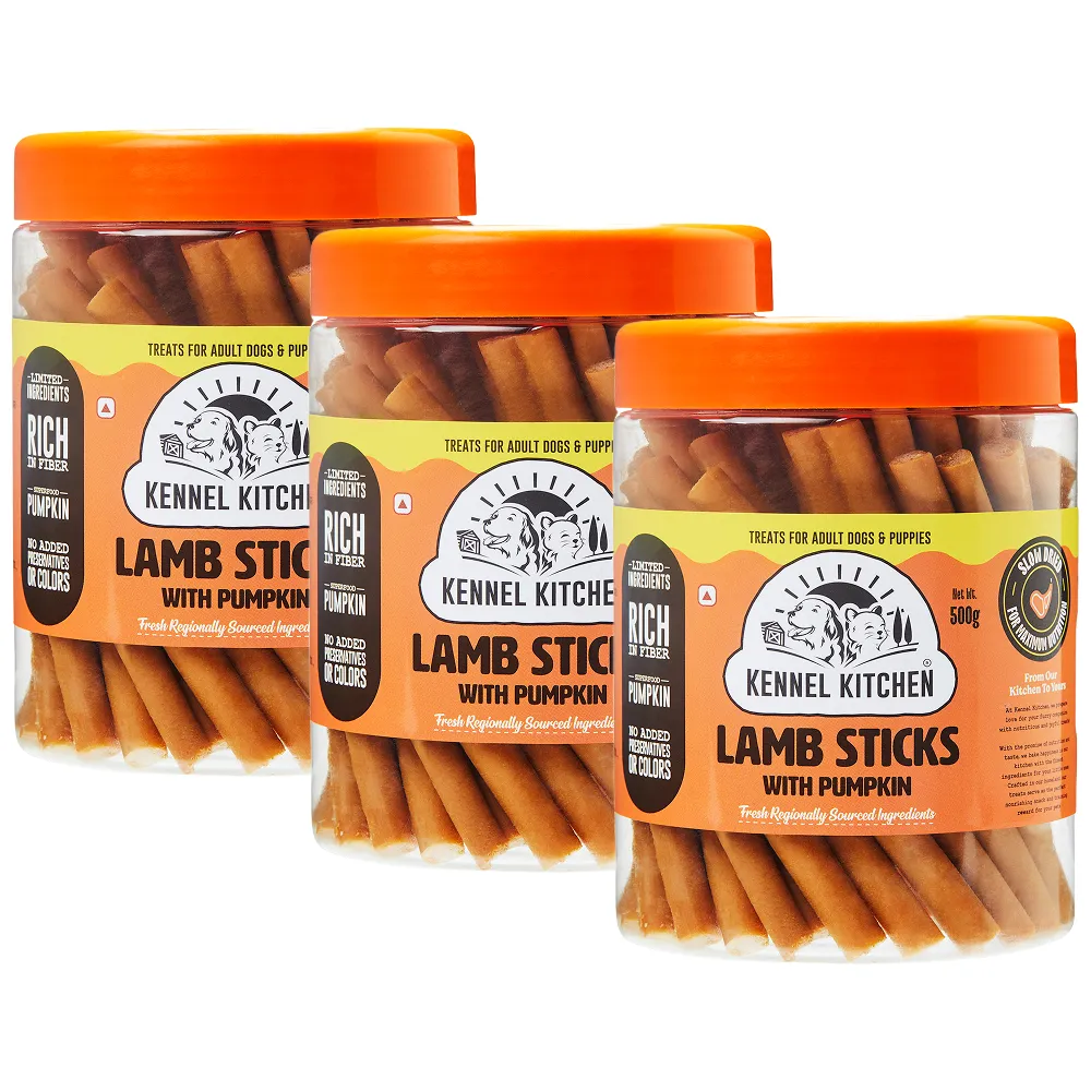 Kennel Kitchen Lamb Sticks with Pumpkin Stick Dog Treats