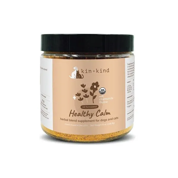 Kin   Kind Dog & Cat Supplement Healthy Calm 4oz