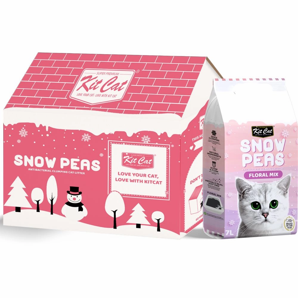 Kit Cat Snow Peas Floral Mix Antibacterial Clumping Cat Litter 7L