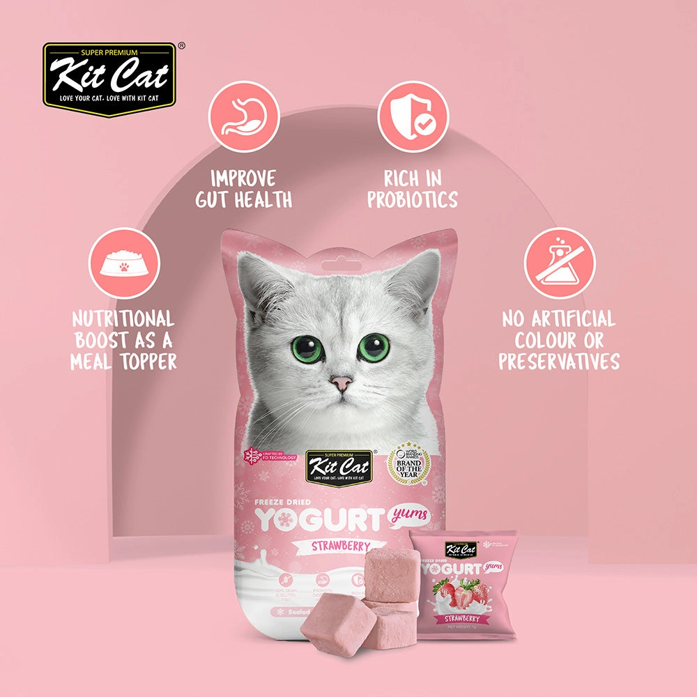KitCat Cat Freeze-Dried Yogurt Yums Strawberry 10g (1g x 10)