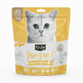 KitCat Purr Puree Value Pack Chicken & Fiber 600g (40 Sachets x 15g)