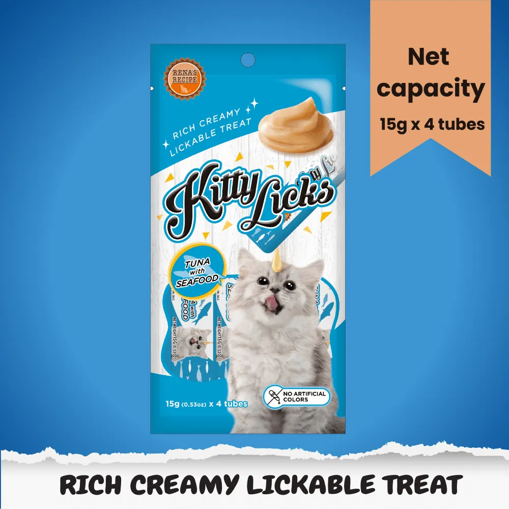 Kitty Licks Chicken Liver and Tuna Seafood Cat Treats Combo