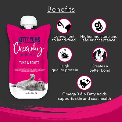 Kitty Yums Lickable Tuna & Bonito Creamy Cat Treat