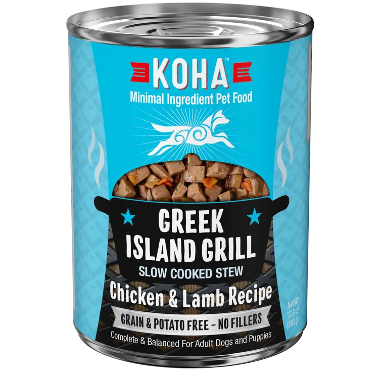 KOHA Grain & Potato Free Greek Island Grill Slow Cooked Stew with Chicken & Lamb Canned Dog Food
