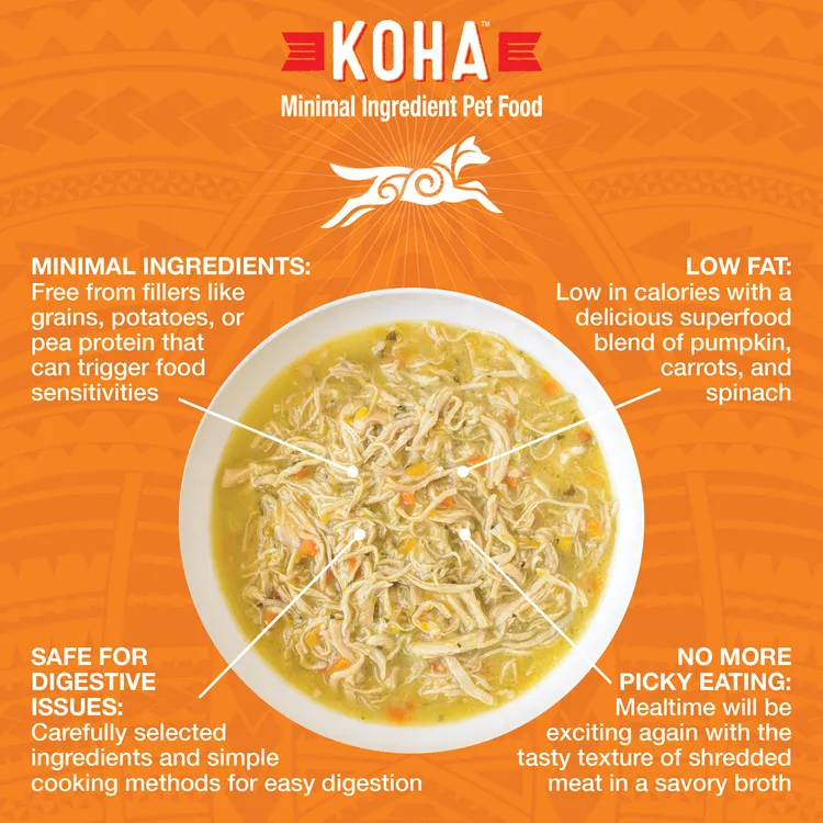 KOHA Pure Shreds Shredded Chicken Breast Entre Canned Dog Food