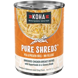 KOHA Pure Shreds Shredded Chicken Breast Entre Canned Dog Food